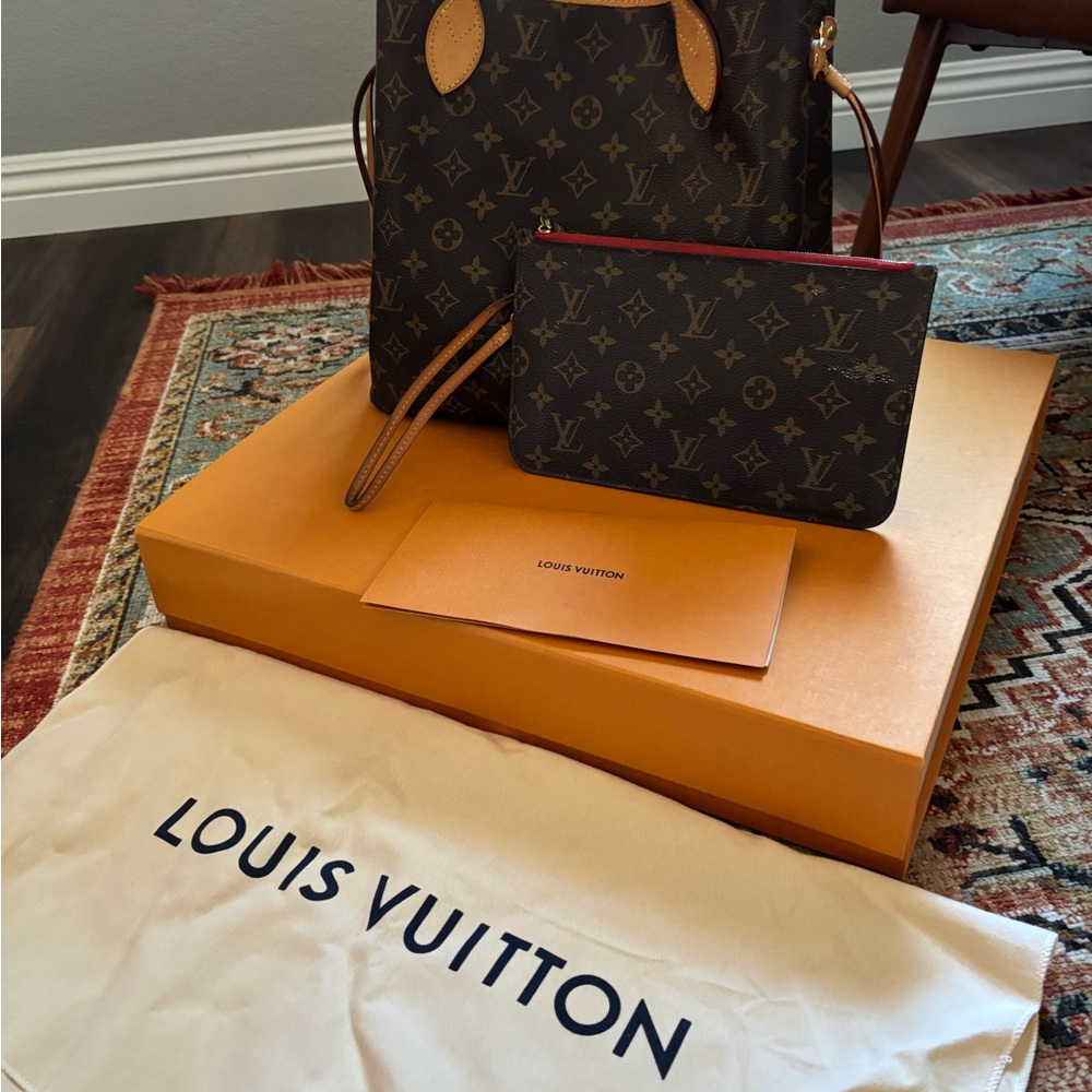 Louis Vuitton Brown and Tan Monogram Set
